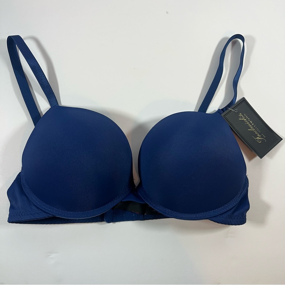 NWT Frederick’s of Hollywood Krystal Micro‎ Push Up Bra Estate Blue 32C